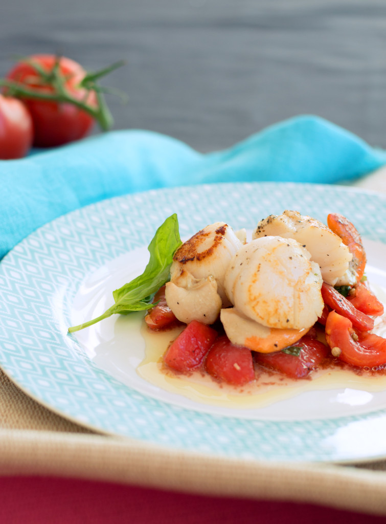 scallops with tomato vierge